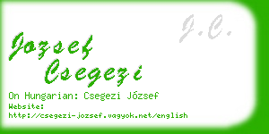 jozsef csegezi business card